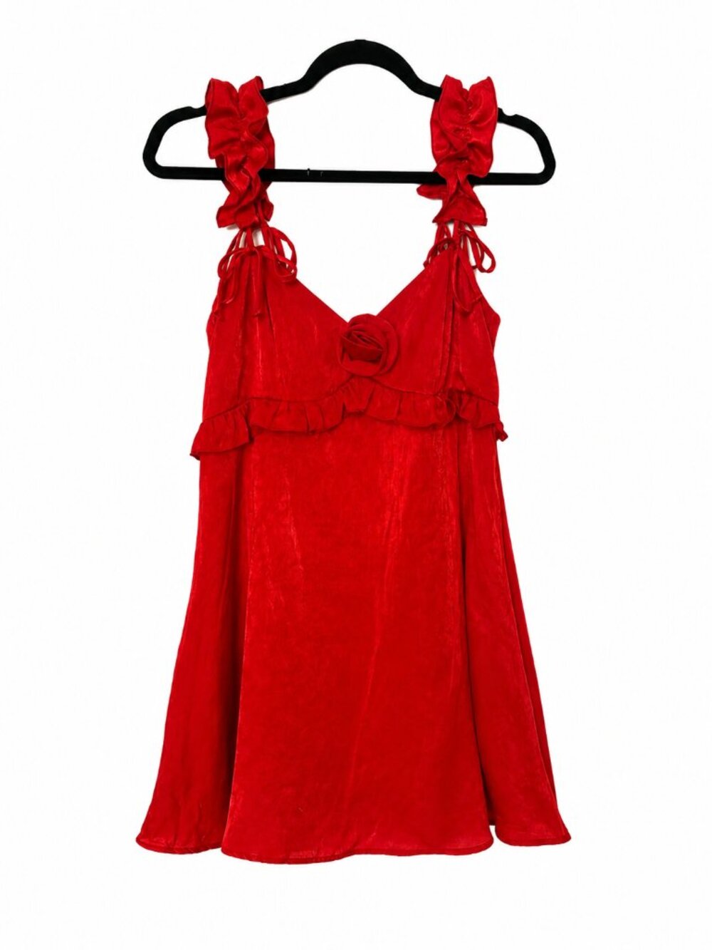 Wild Fable Red Ruffle Rosette Mini Dress NWT Size Small